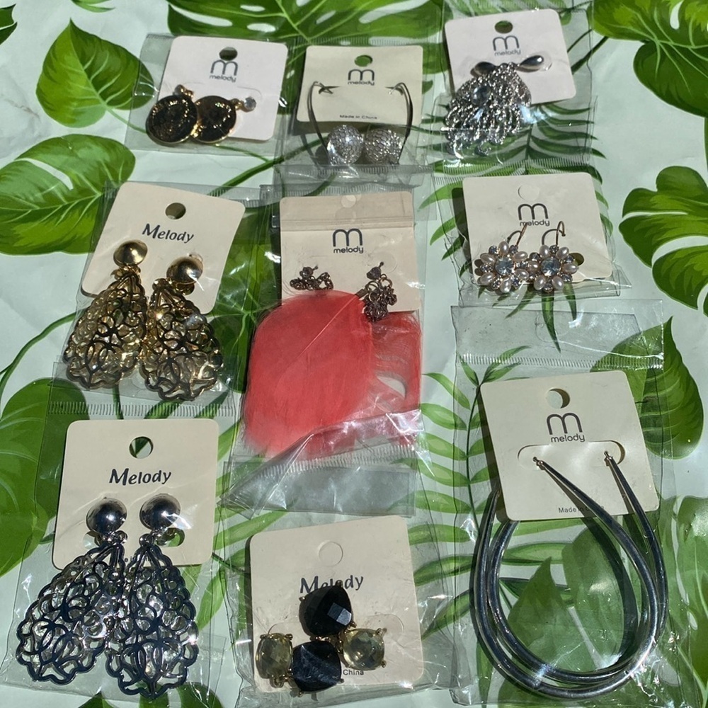Earrings Bundle Feminine Danglers Jewelry